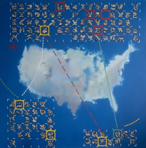 The Making of Americans, 205 × 205 cm, 2017